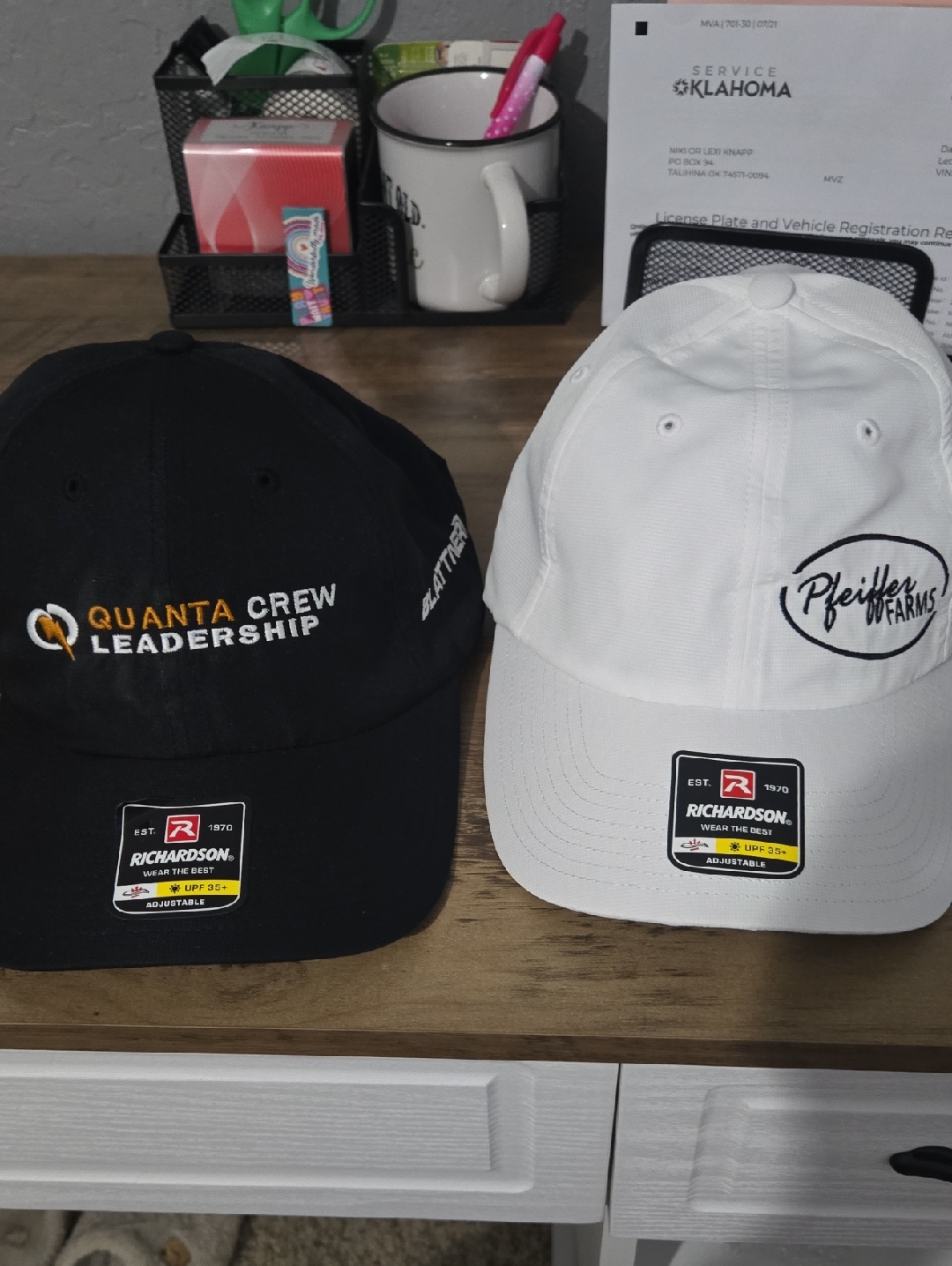 Richardson Black "Quanta Crew Leadership" Adjustable Cap